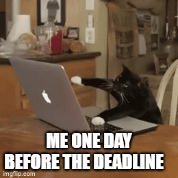 Me One Day Before The Deadline