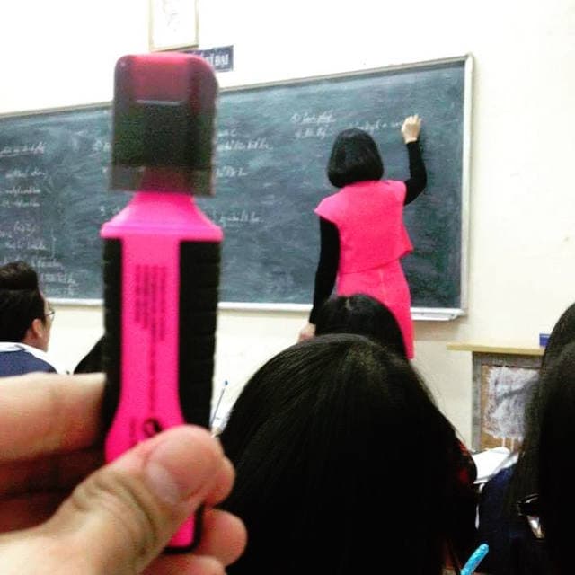 When marker matches the teacher